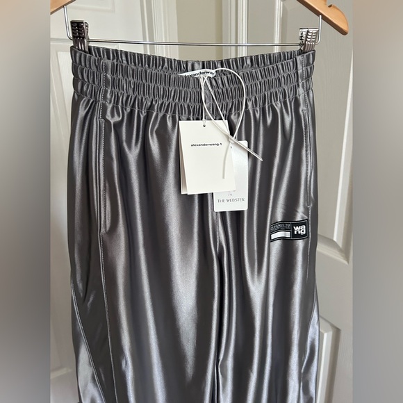 NWT Alexander Wang Satin Jersey Track Pants With Piping XS - Picture 14 of 17